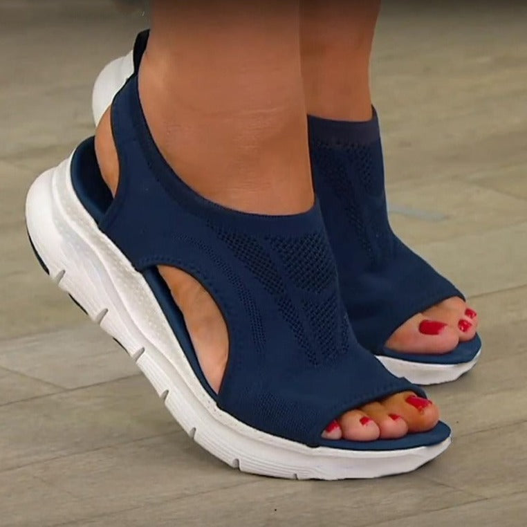 Women's orthopedic summer sandals with arch support, non-slip sole, and adjustable straps for comfortable wear.