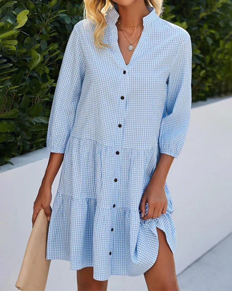 Elegant Blue Sleeveless Dress