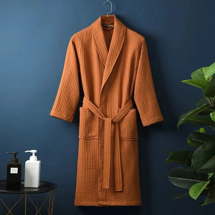Soft, breathable, lightweight unisex bathrobe for ultimate comfort, quick-dry, perfect as spa or lounge wear.