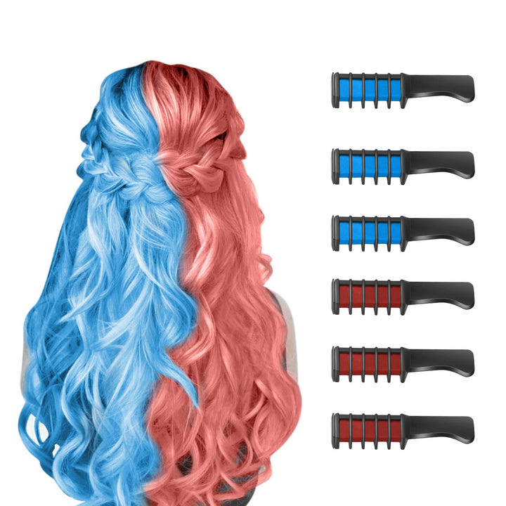 Green washable hair chalk comb, ideal for kids to experiment with temporary hair dye.