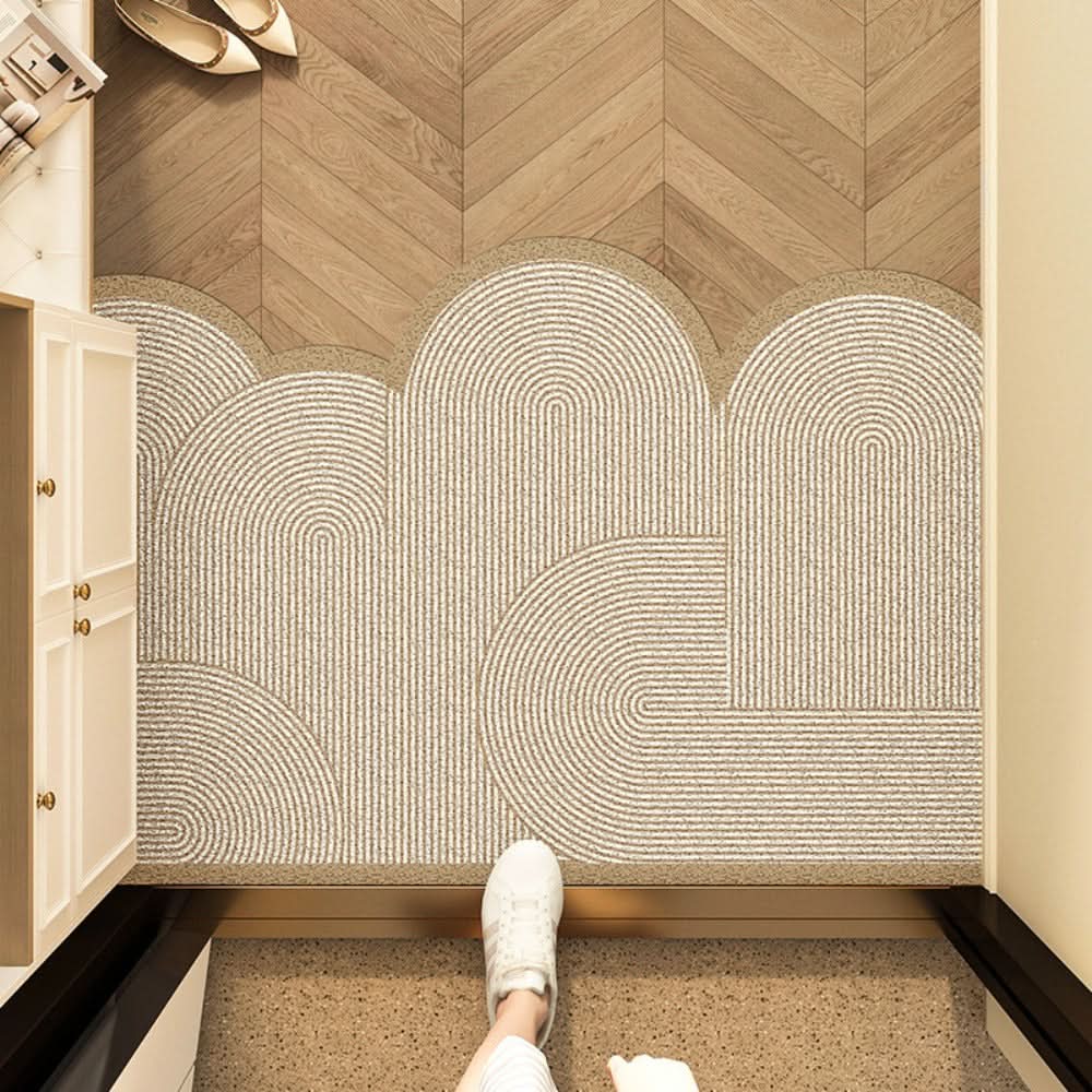 Washable non-slip indoor entrance mat. Durable floor mat for entryway, kitchen, effectively traps dirt & mud.