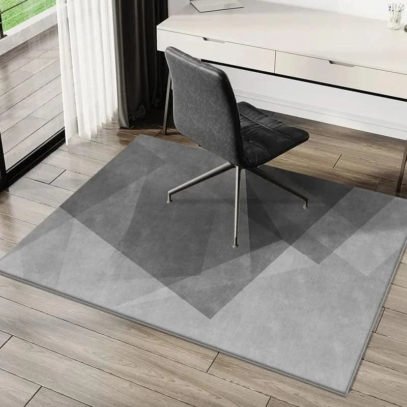Home office floor protector mat: non-slip, washable crystal velvet mat designed for hard surfaces under desk chairs.