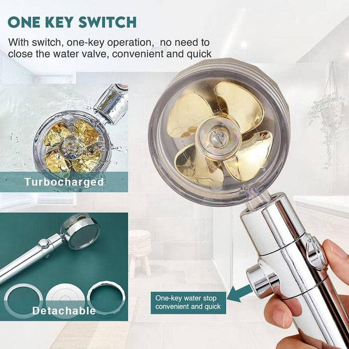 Eco-friendly water-saving universal shower head, delivering powerful high-pressure spray for an efficient, luxurious shower.