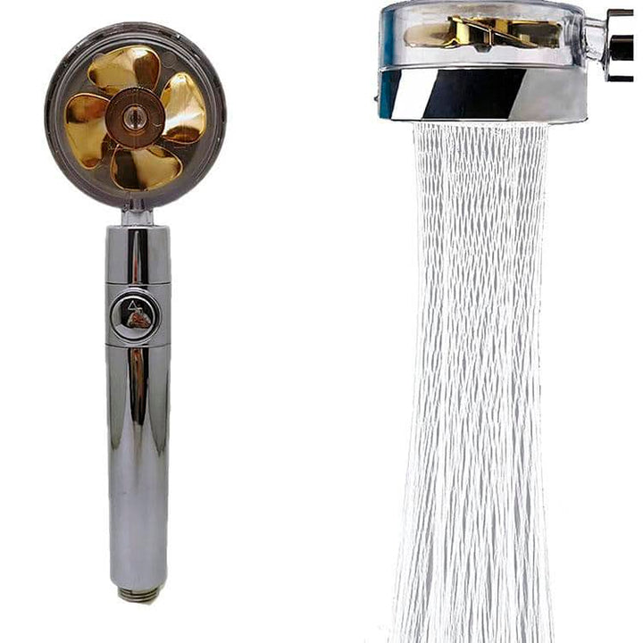Sleek chrome universal high-pressure water-saving shower head, a durable and efficient bathroom accessory for home improvement.