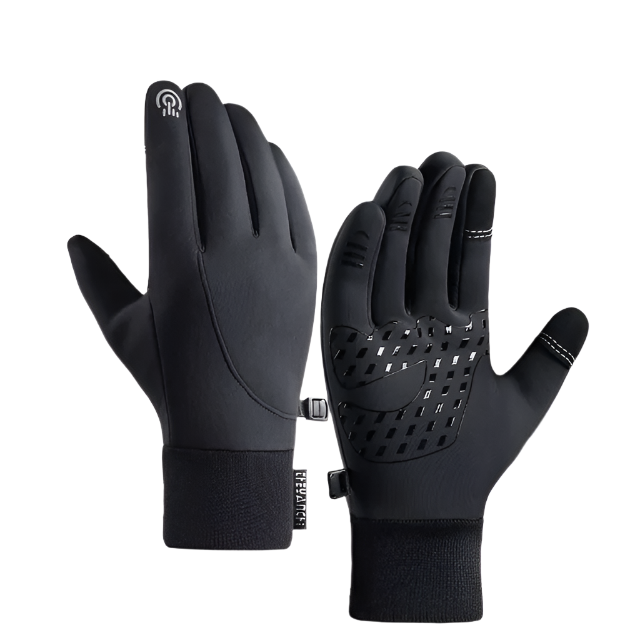 Warm unisex winter gloves, waterproof and thermal, featuring touchscreen compatibility for outdoor sports and cold.