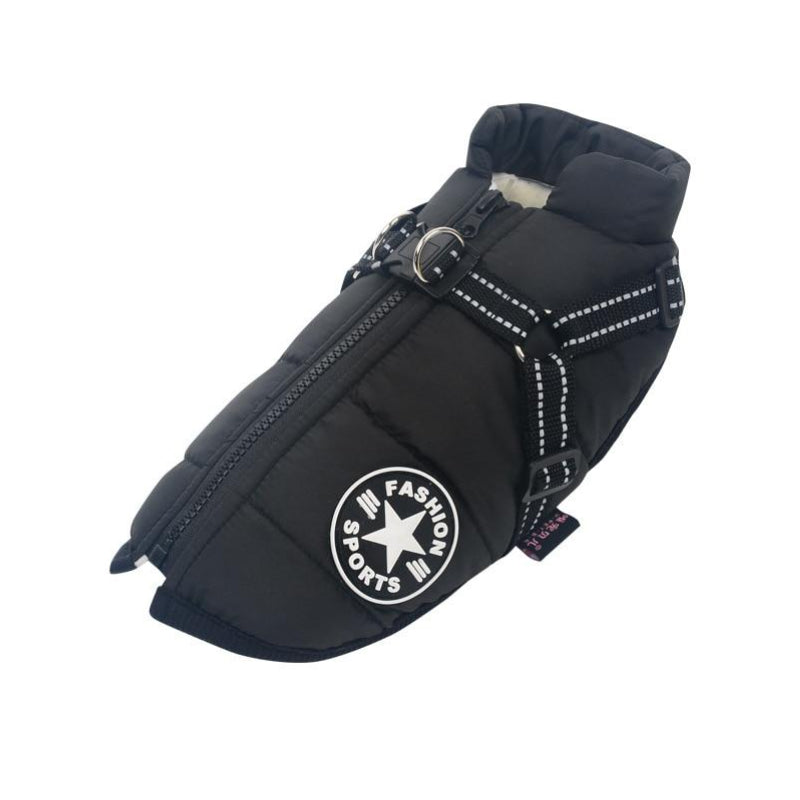 Warm, waterproof dog coat. Reflective design for enhanced visibility. Keeps your canine dry in all outdoor conditions.
