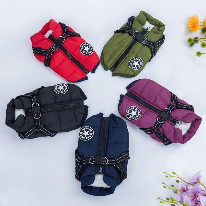 Premium reflective waterproof canine apparel. All-weather protective dog jacket for outdoor adventures & pet comfort.