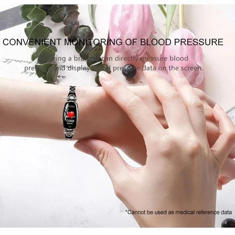 Women's FitStyle waterproof fitness smart watch, tracks heart rate, sleep, & daily activity.