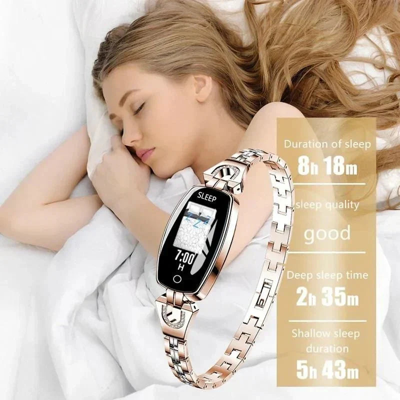 Health monitor women's waterproof fitness tracker, for active lifestyles & sleep insights.
