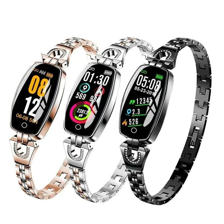 Women's waterproof FitStyle fitness tracker, health monitor for heart rate, sleep & steps.