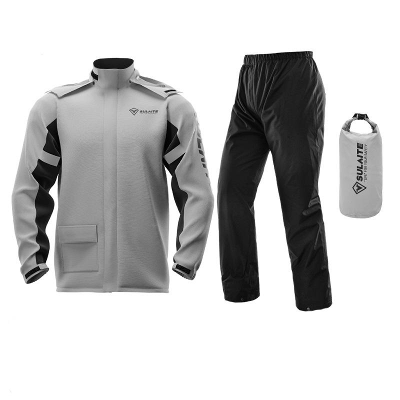 Durable men's waterproof rain suit, ideal for cycling & outdoor adventures. Storm protection.