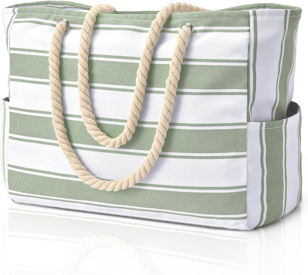 Large capacity waterproof beach bag, perfect for a family beach trip.
