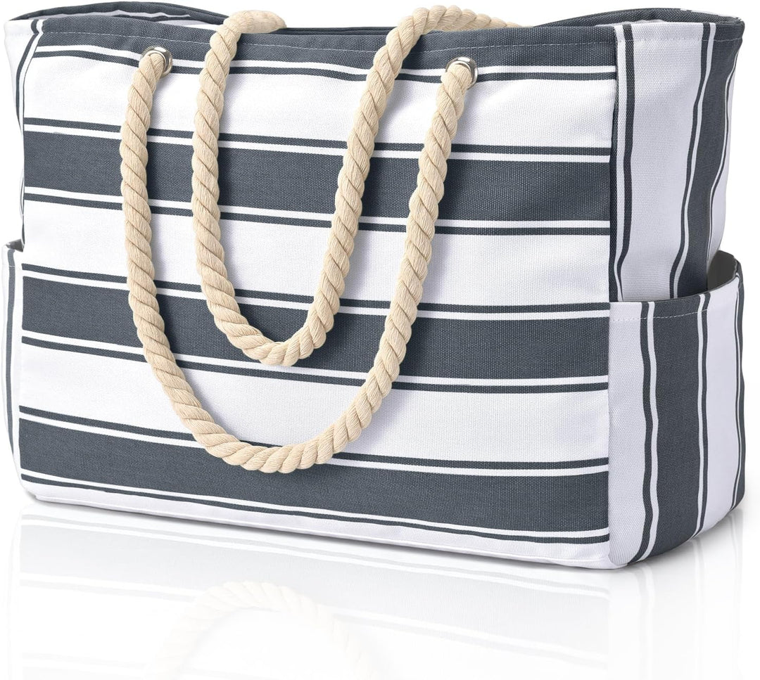 Easy clean sandproof oversized tote, ideal for sandy environments.