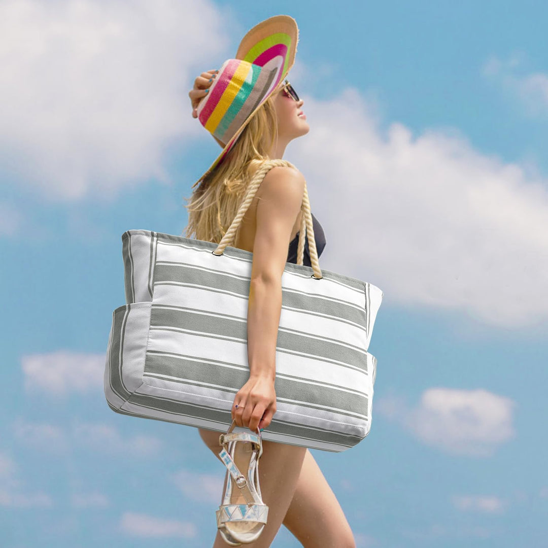 Beach day essential: a reliable waterproof tote.