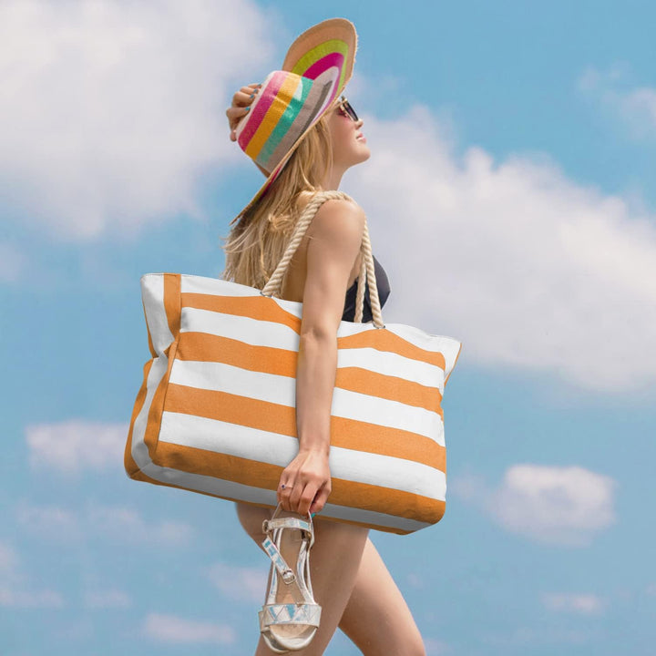 Lightweight travel tote for beach excursions.