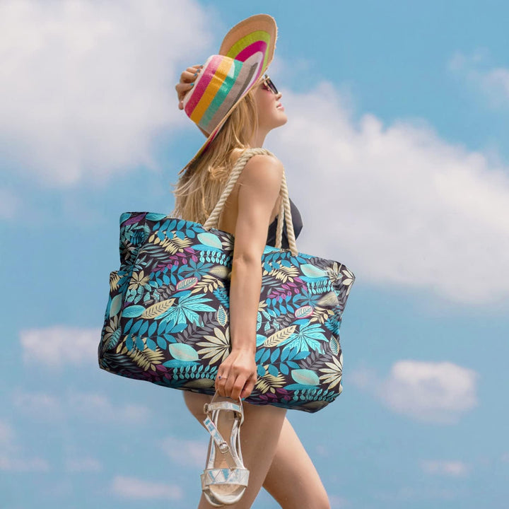 Lightweight oversized tote for effortless beach trips.