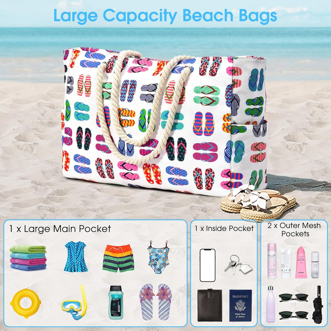Sandproof design ensures a clean beach bag always.
