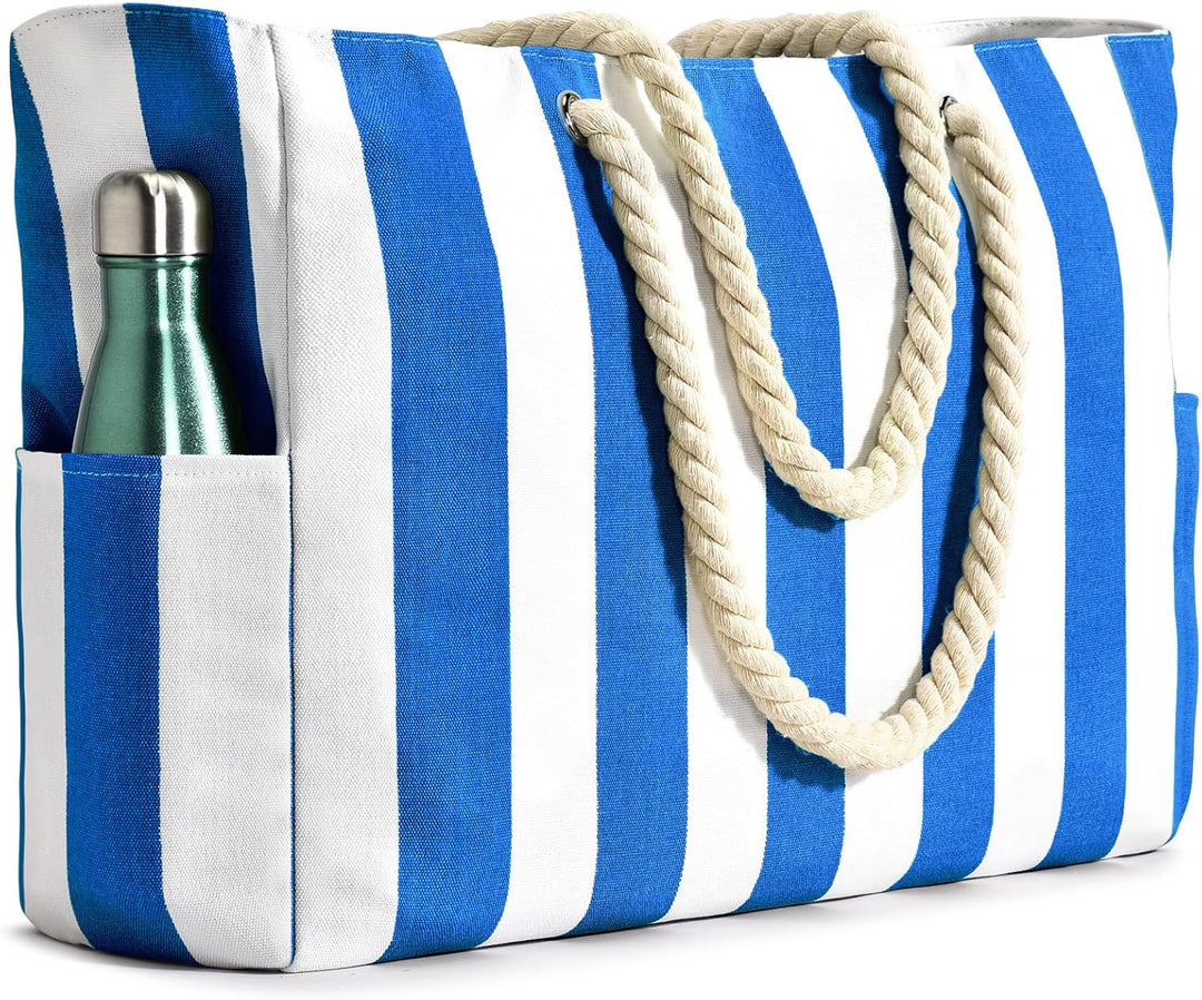 Functional waterproof tote for gym and beach, in black.