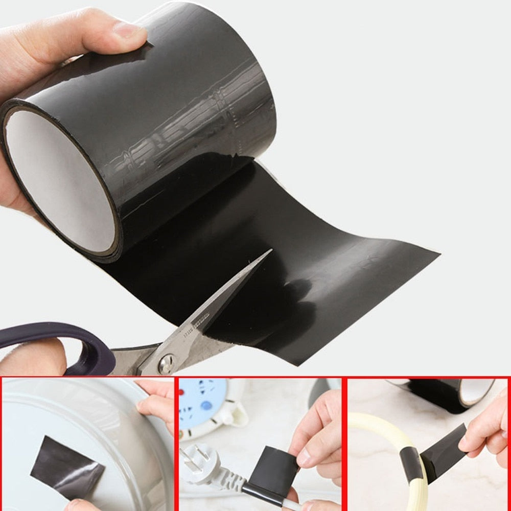 Close-up of heavy duty waterproof tape for versatile home repairs