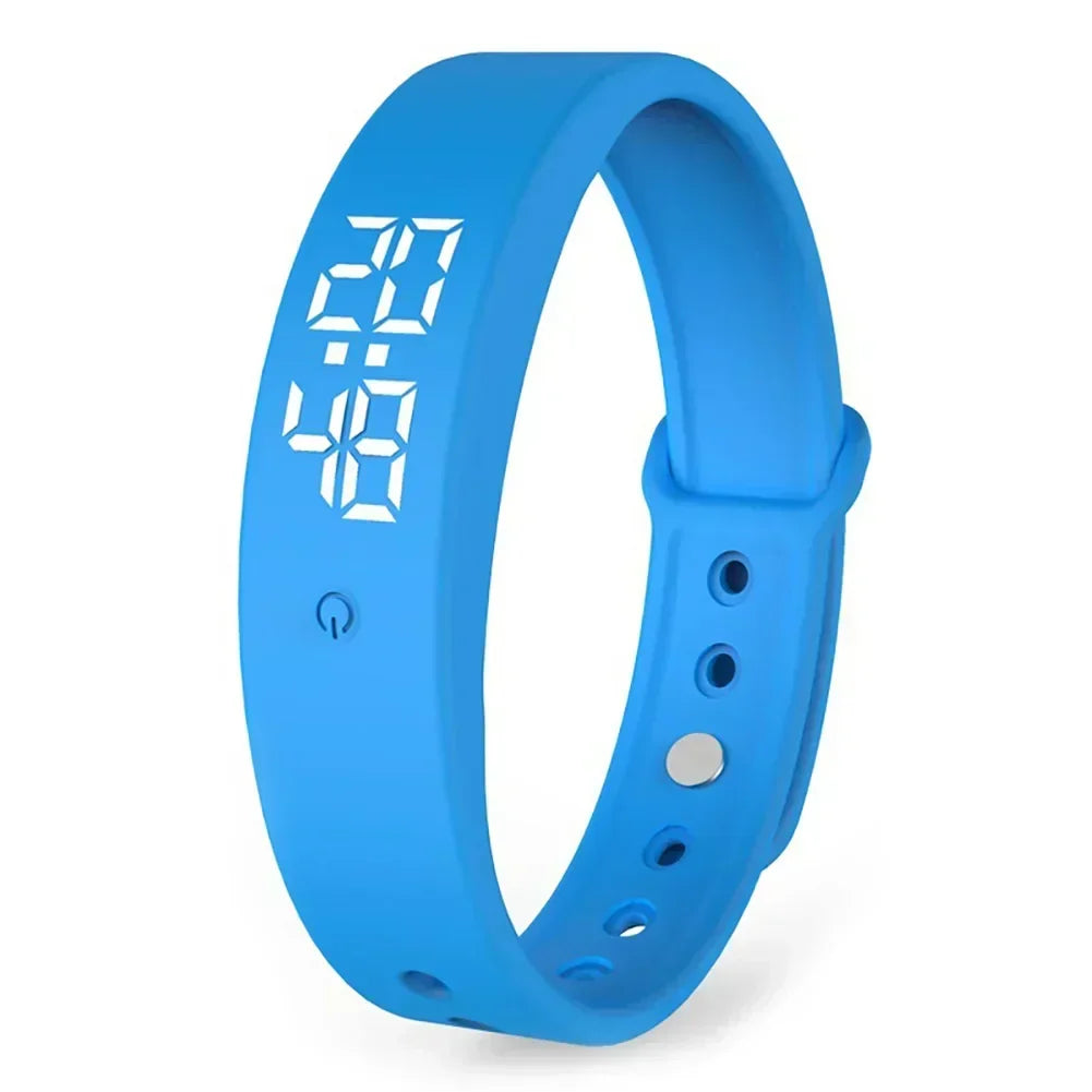 Unisex waterproof smartwatch with vibration alerts, fitness tracking, and a comfortable silicone strap for daily wear.
