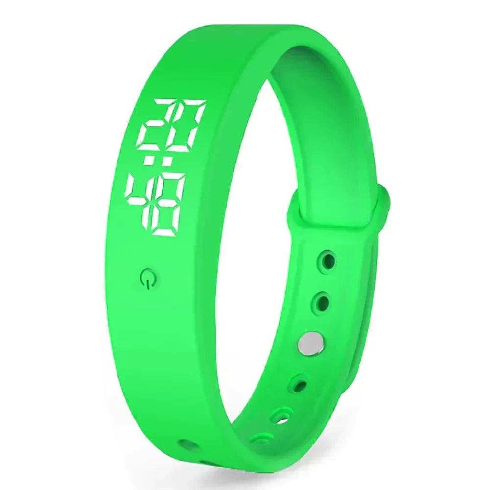 Waterproof smartwatch for fitness tracking, health monitoring, and activity tracking with silent vibration alerts.