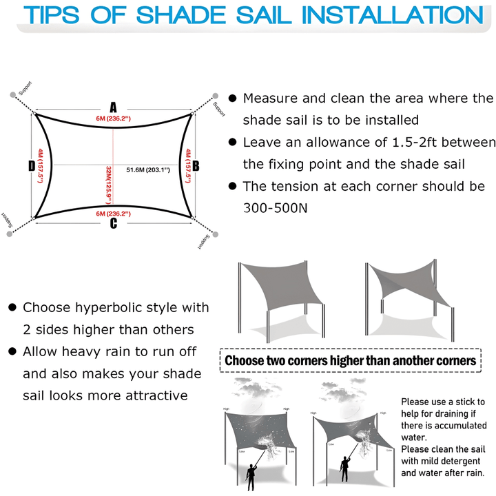 Heavy-duty waterproof sun shade canopy for deck and outdoor sunblock.