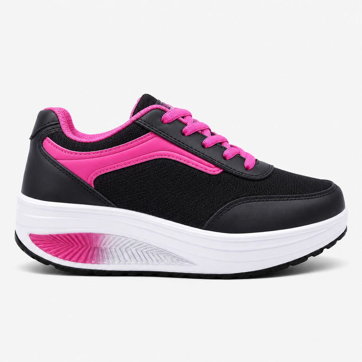 Health-focused women's Wave orthopedic walking shoes for foot pain relief & sole support.