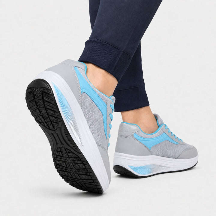 Cushioned women's Wave orthopedic walking shoes, lightweight for daily wear and foot pain relief.