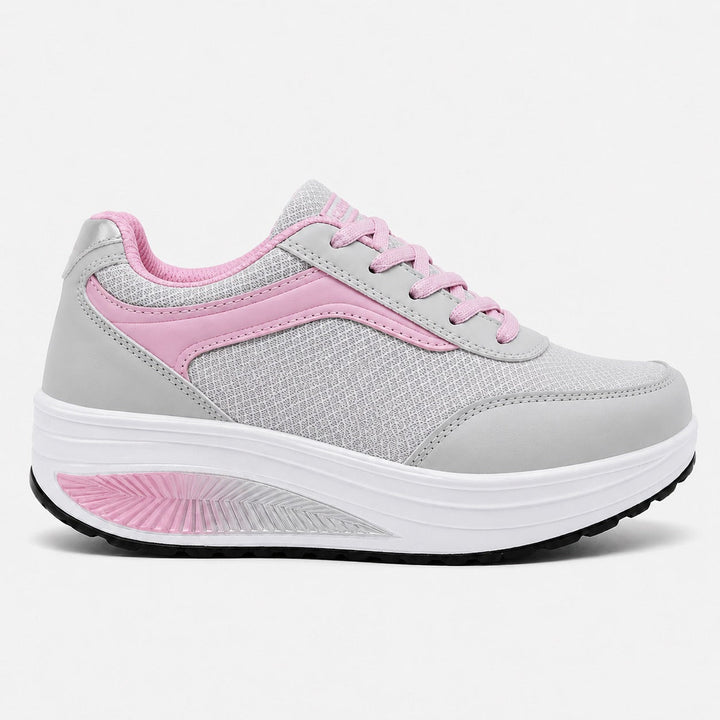 Stylish Wave design women's orthopedic walking shoes, offering cushioned comfort & sole support.