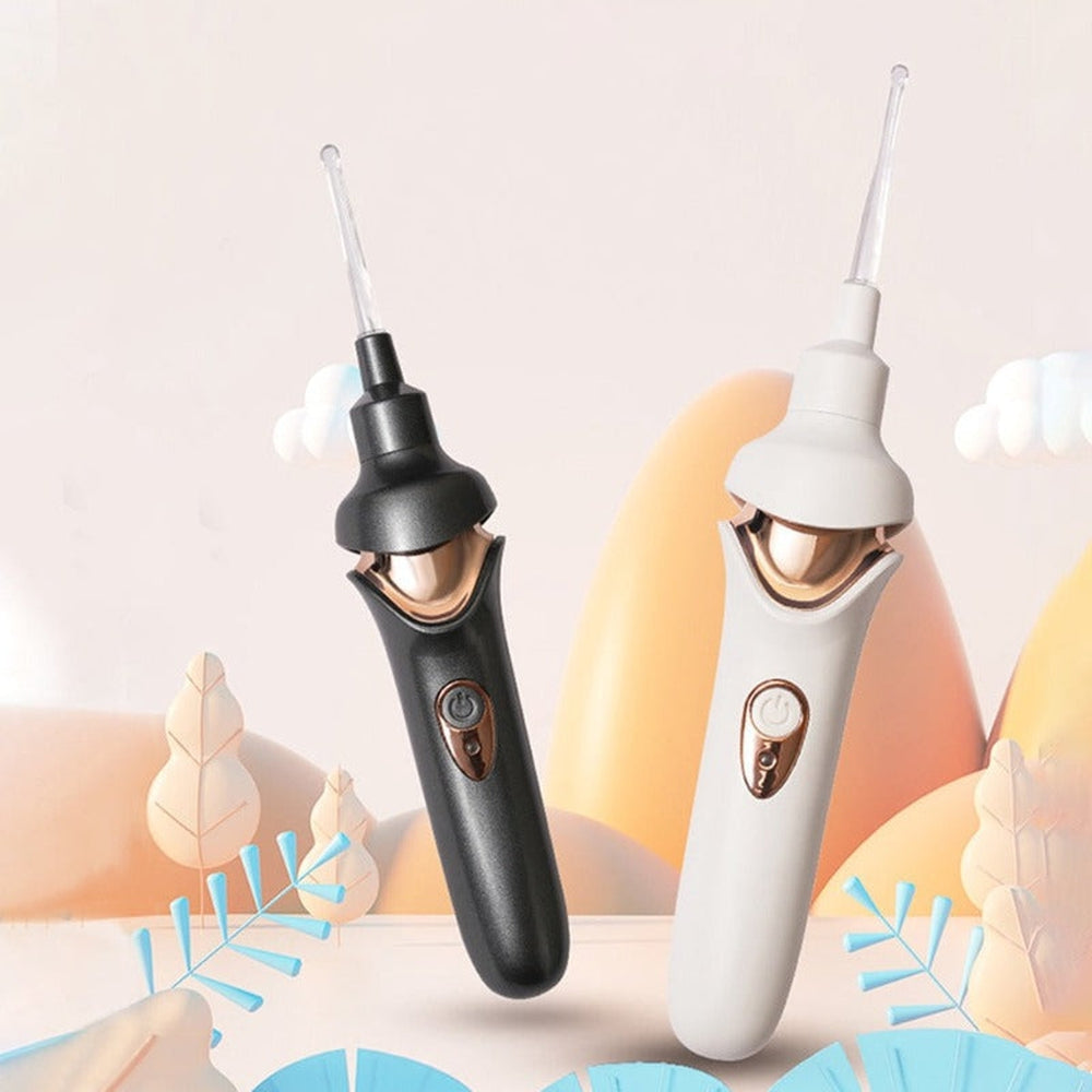 Powerful earwax vacuum with built-in LED light ensures thorough, painless ear cleaning & care.