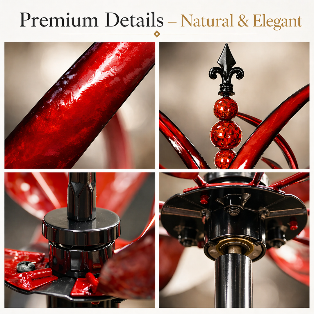 Handcrafted-look lotus metal wind spinner, elegant and weather-resistant garden & outdoor accent.