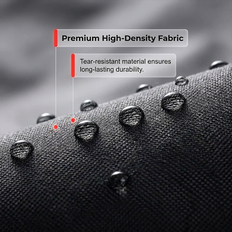 All-season weatherproof motorcycle cover. Features reflective strips & lockable design for secure bike protection.