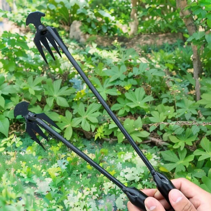 Ergonomic garden weeder tool with a sturdy claw for effortless weed removal.