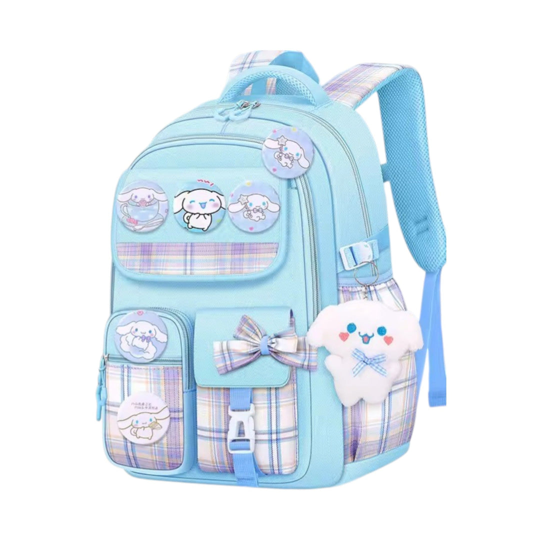 Pink girls' lightweight school backpack, spacious for books & school supplies. Durable & comfortable kids' bag.