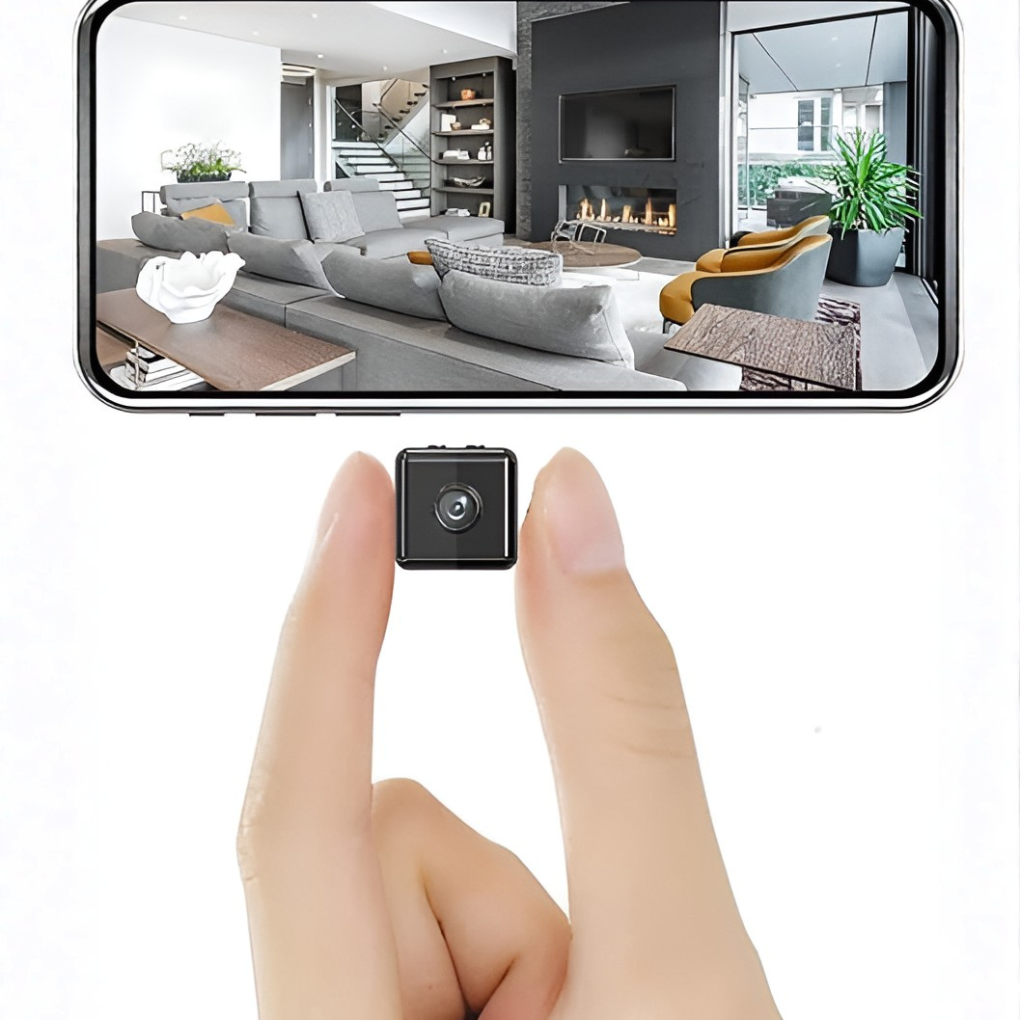 White wireless 1080p indoor home security camera for smart home remote monitoring & surveillance, USB powered.