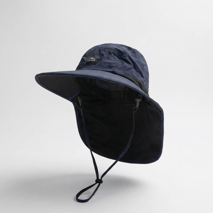 Unisex wide-brim sun hat with UV protection, perfect for hiking, fishing, and all summer outdoor activities.