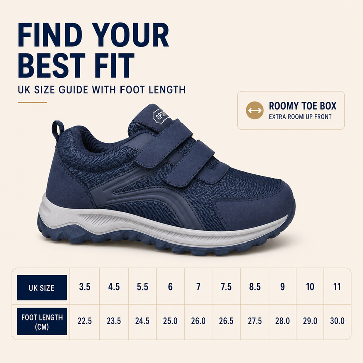 Daily wear men's orthopedic walking shoes. Wide fit for sensitive & swollen feet, ensuring comfort & support.