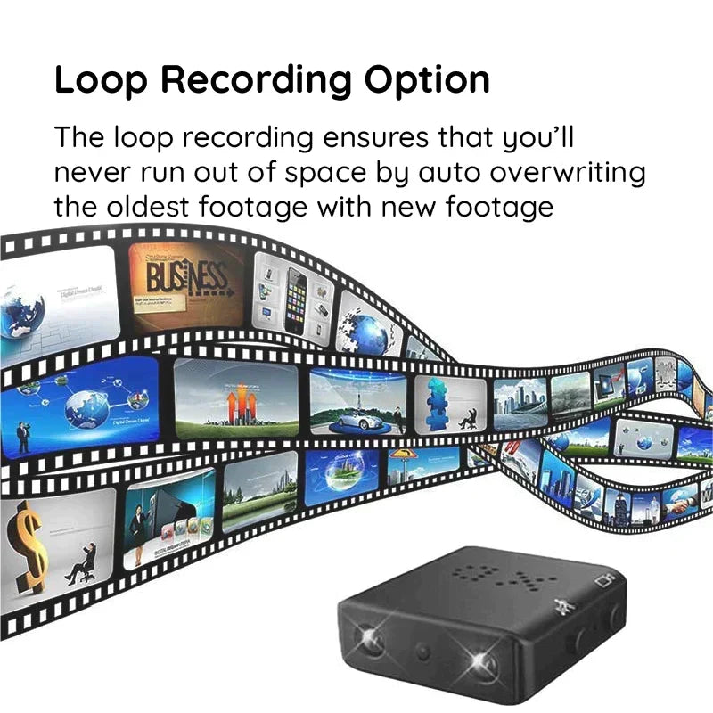 Ultra-compact micro HD WiFi camera, featuring audio for hidden security & remote surveillance anywhere.