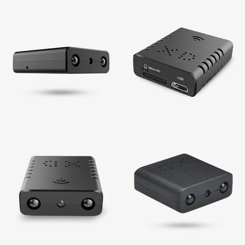 Tiny WiFi HD security camera for remote monitoring, includes audio for comprehensive discreet surveillance.