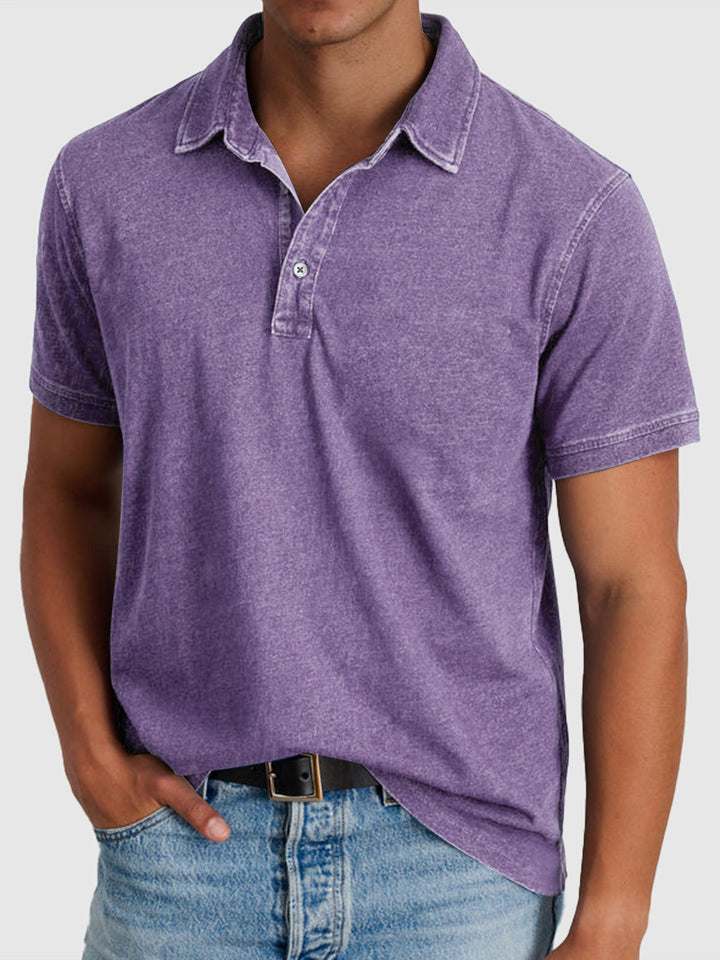 Comfortable classic men's short sleeve polo shirt, regular fit, versatile for any casual occasion.