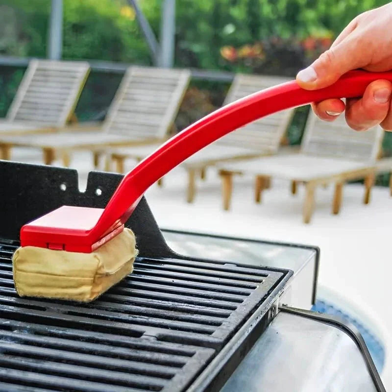 Wire-Free Steam Grill Brush for safe, effective, bristle-free BBQ cleaning. An essential outdoor cooking tool.