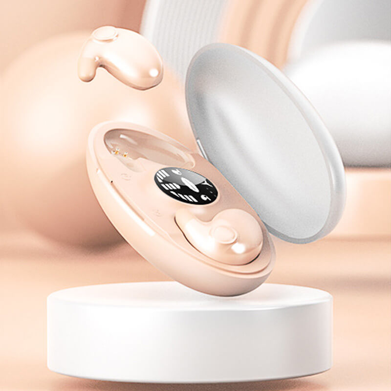 Unisex invisible wireless earbuds for sleeping. Ultimate comfort, noise reduction & mini Bluetooth headphones.