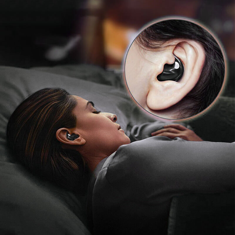 Mini wireless sleep headphones, offering ultimate comfort and sound isolation. Portable Bluetooth earbuds for sleep.