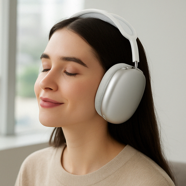 Experience deep bass with these premium wireless Bluetooth headphones.