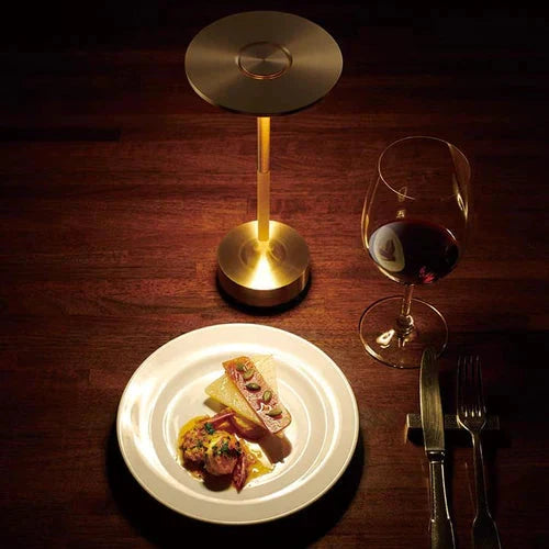 Rechargeable LED table lamp with USB charging. Perfect for bedside or accent lighting.