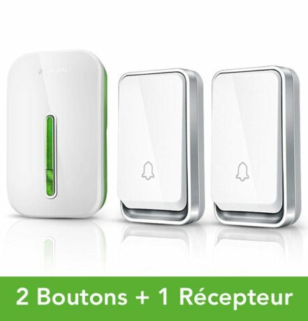 Convenient waterproof battery-free wireless doorbell. No batteries, easy to install for home security.