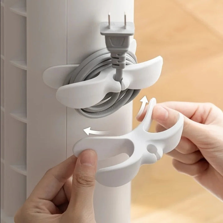 Declutter your space with this 5-pack cord holder. Perfect for computers, TV cables & charging wires.