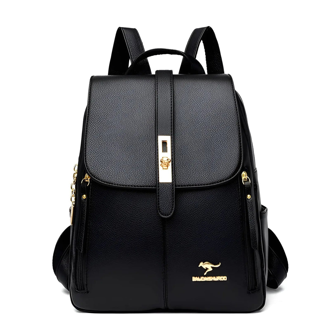 Modern women's elegant leather design backpack. High-quality, functional, and stylish for the contemporary woman.