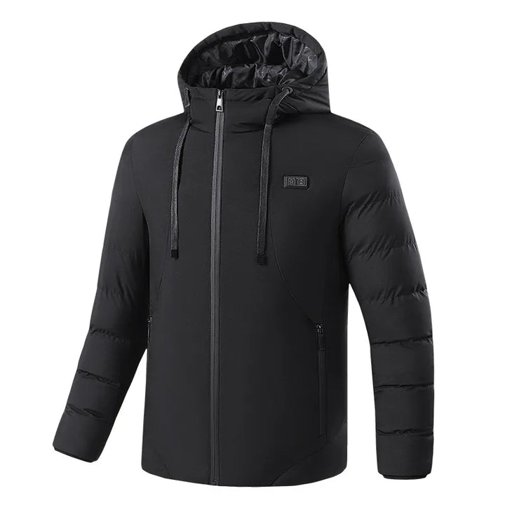 Thermal women's hooded jacket featuring 11-zone heating technology for superior warmth in winter.
