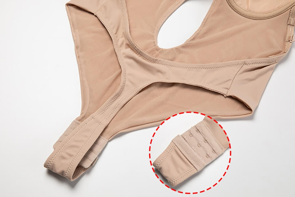 Sculpting bodysuit with an open back, ensuring comfortable wear and seamless support.